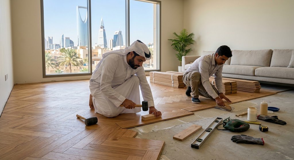 تركيب باركية حي الفاخرية بالرياض
